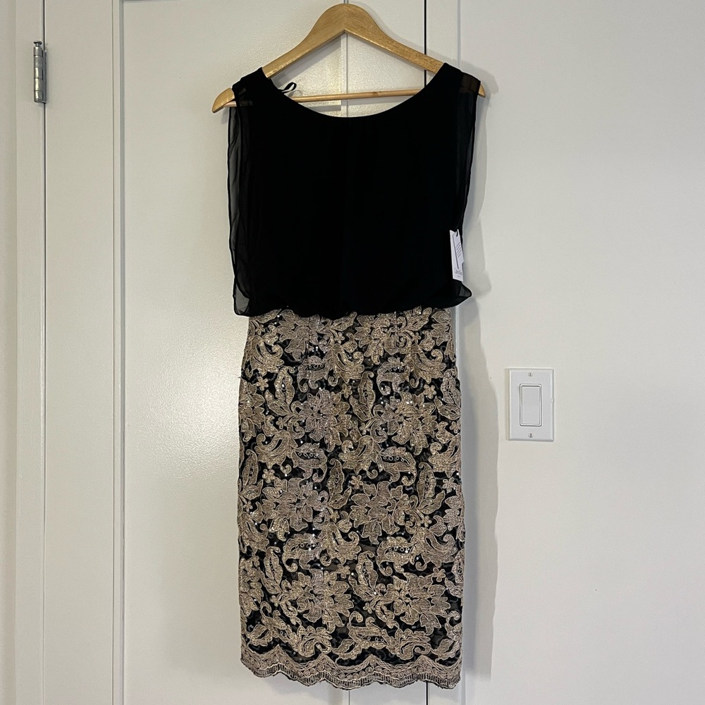 Calvin Klein Black & Gold Dress